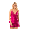 Fuşya Saten Babydoll Şortlu Takım - 297