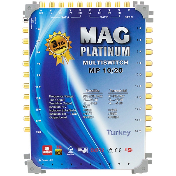 10*20 KASKATLI UYDU SANTRALİ MAG PLATINUM (4549)