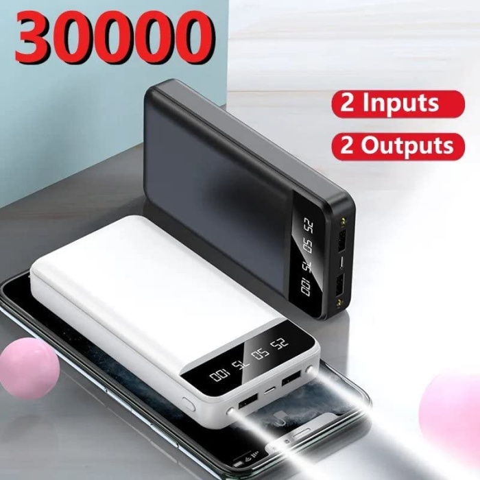 Power Bank 30000 mAh harici pil, taşınabilir şarj cihazı (4549)