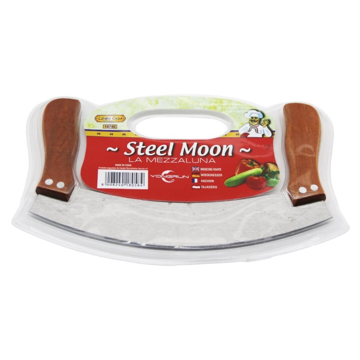 STEEL MOON ÇİFT AHŞAP SAPLI ZIRH BIÇAK KESİCİ - DOĞRAYICI (4549)