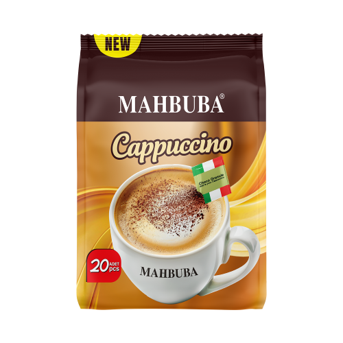 Mahbuba Çikolata Soslu Bol Köpüklü Granule Cappuccino Hazır Kahve 20x25gr