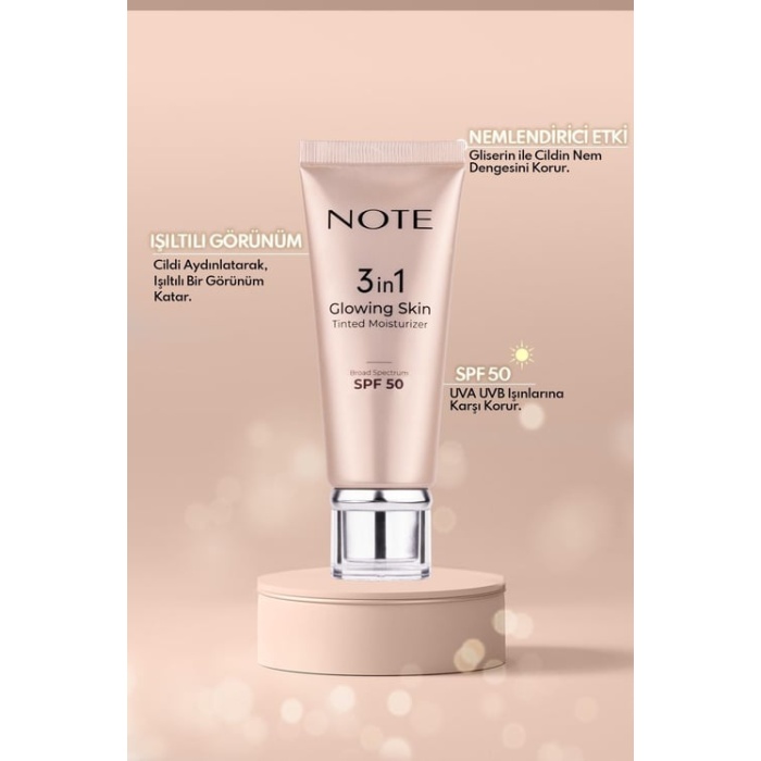 NOTE 3 IN 1 GLOWING SKIN TINTED MOISTURIZER