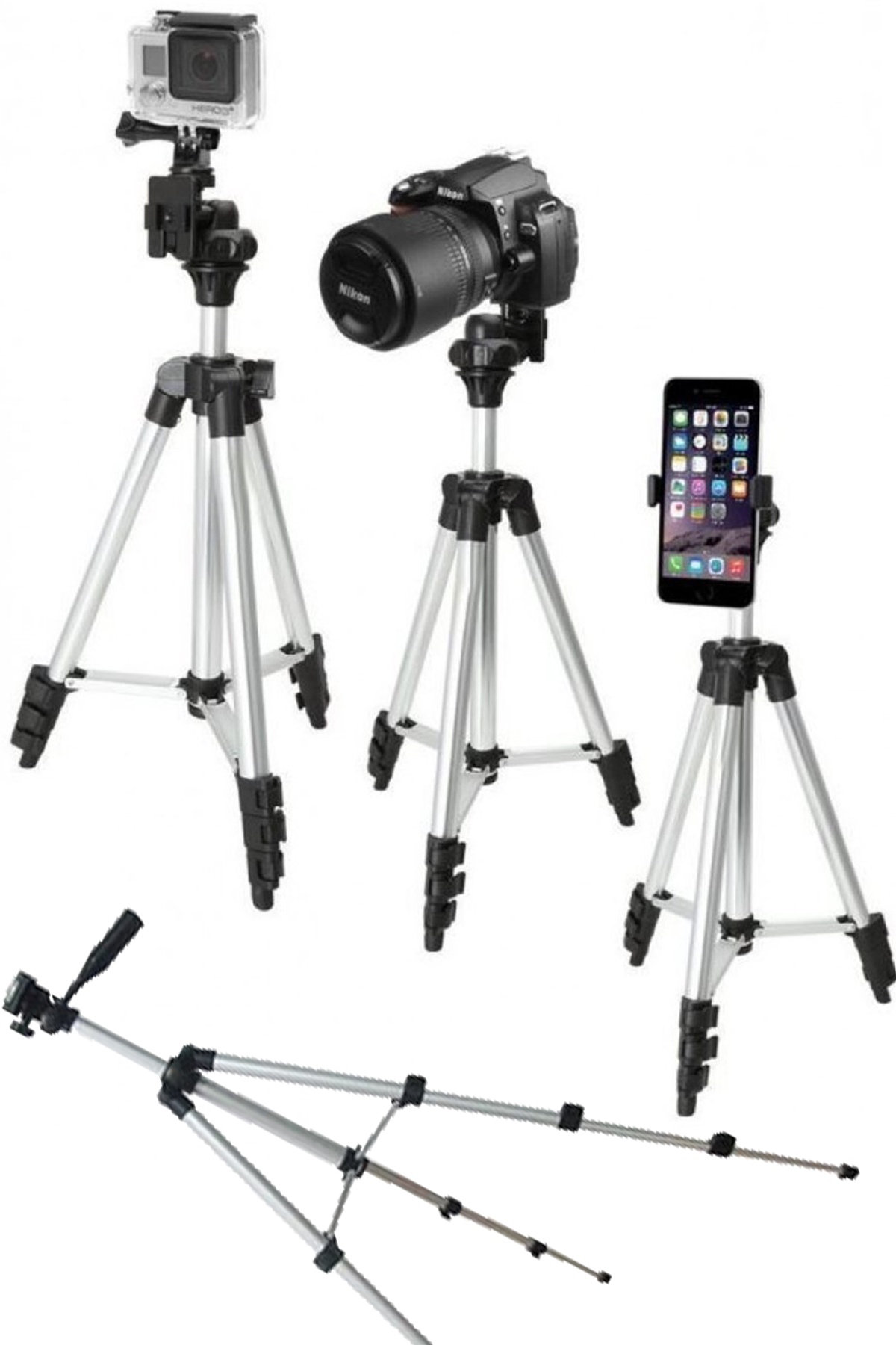 Mobee 105 Cm Tripod Fotoğraf Makinesi Kamera Cep Telefonu Ayaklı