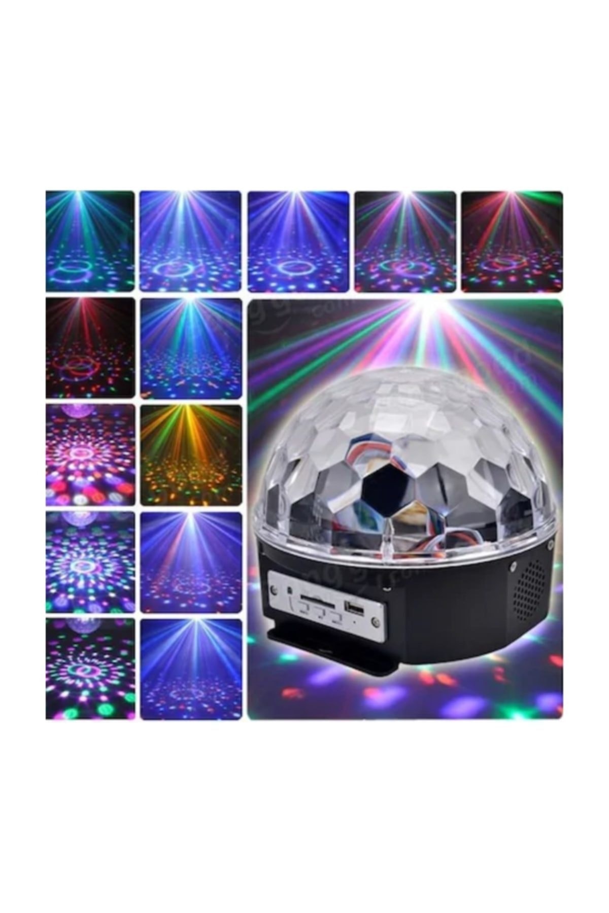 Hoparlör Disco Sahne Disko Topu Bluetooth Usb Led Işıklı Mp3 Disko