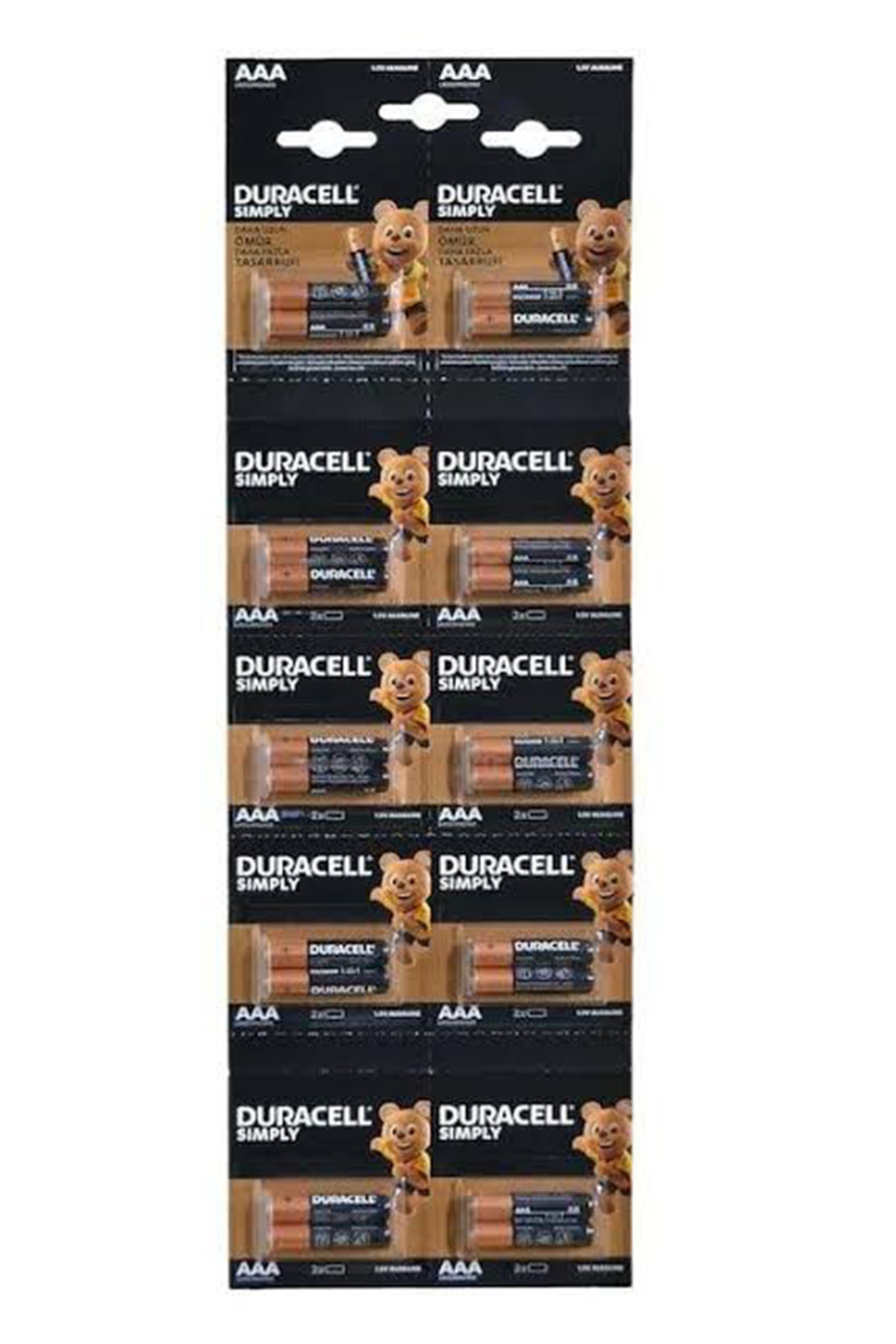 Duracell AAA İnce Kalem Pil (10 Adet)