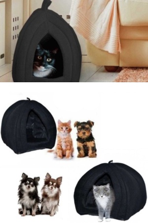 Pet Hut Polar Kedi ve Köpek Yatağı - Siyah 1350