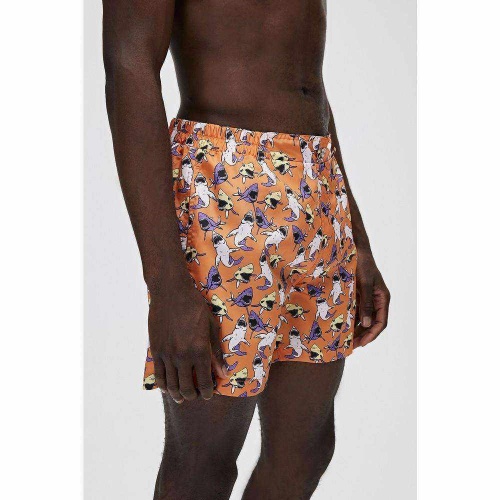 Bad Bear Erkek Megalodon Swimshort - Turuncu