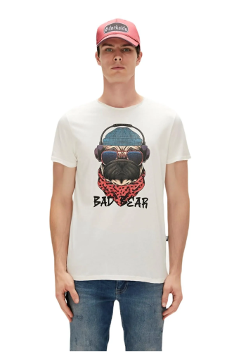 Bad Bear Reckless 3D Tişört - Beyaz