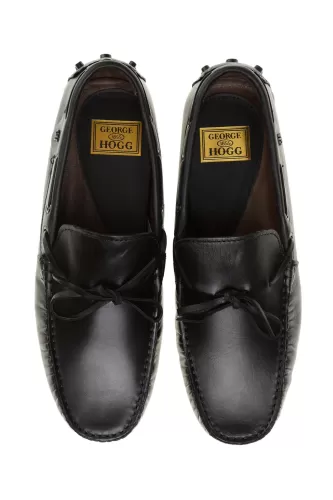 George Hogg Erkek Deri Loafer - Siyah