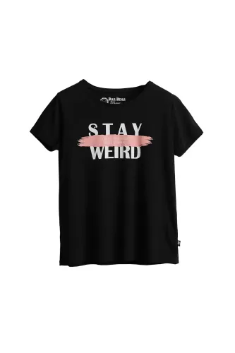 Bad Bear Kadın Stay Weırd Tee T-shirt-Siyah