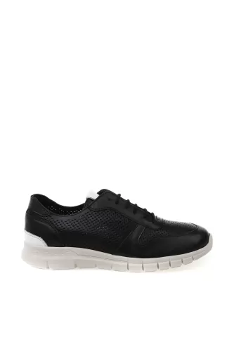 Cotton Bar Bianca Erkek Sneaker-Siyah