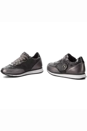 Guess Desenli Kadın FLSNN3FAB12 Sneaker - Gri