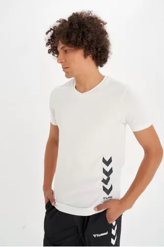 Hummel Erkek T-Shirt- Beyaz