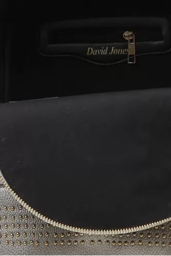 David Jones DJ24-A Zımbalı Fermuarlı Gri Kadın Çanta