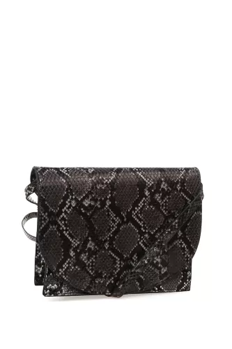 Vero Moda Yılan Desenli Kadın Clutch / El Çantası - Gri