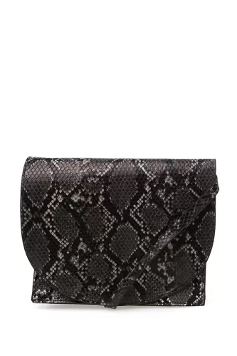 Vero Moda Yılan Desenli Kadın Clutch / El Çantası - Gri