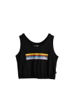 Bad Bear Kadın Raınbow Tank-Top Crop - Siyah