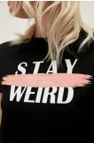 Bad Bear Kadın Stay Weırd Tee T-shirt-Siyah