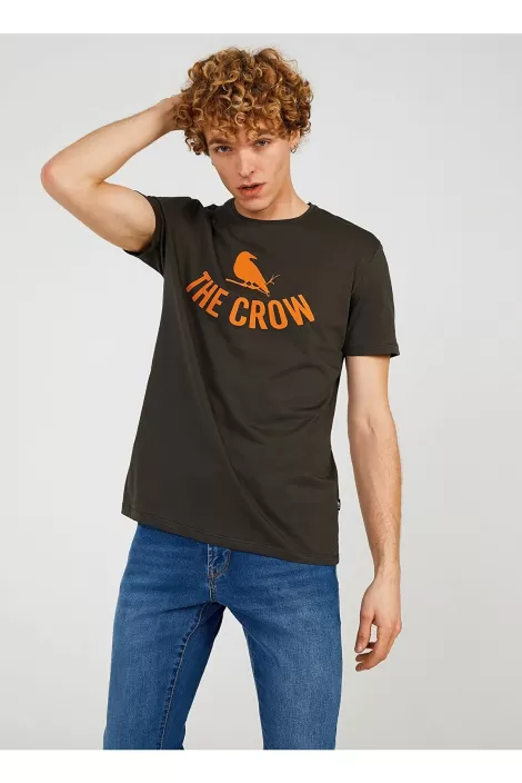 The Crow Logo Tee Tişört - Haki