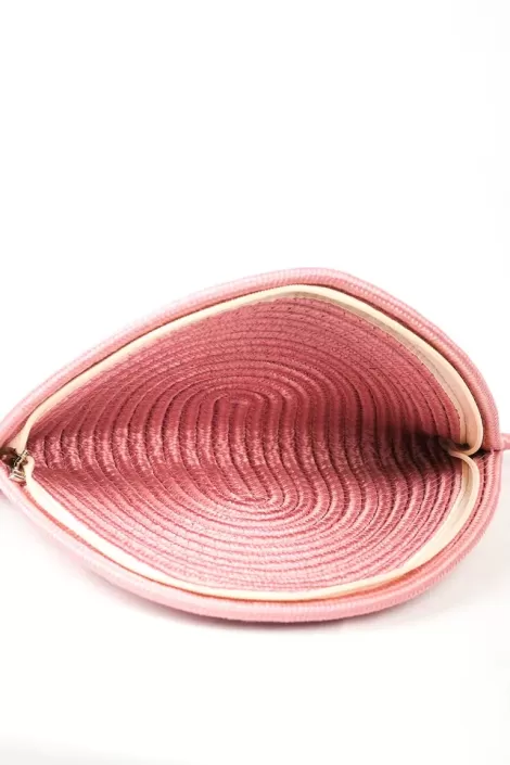 Rixxe Fermuarlı Moss Clutch Çanta - Pudra Pembe