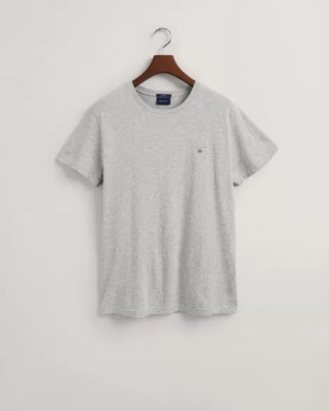 GANT Erkek Gri Regular Fit Bisiklet Yaka T-shirt