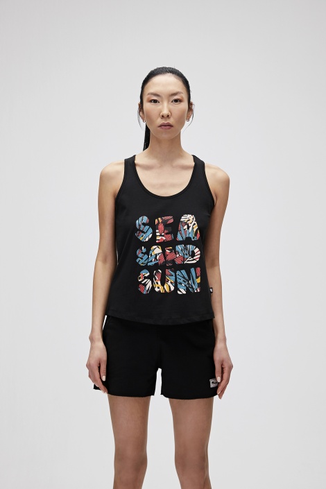 Bad Bear Kadın Sea Sand Sun Tank-Top - Siyah