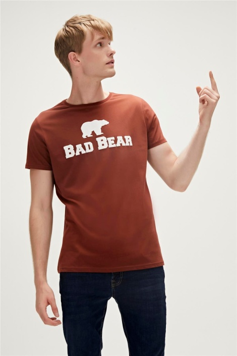 Bad Bear Tee Bisiklet Yaka Erkek Tişört - Kiremit