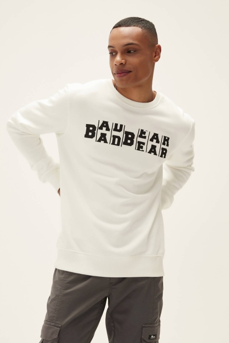 Bad Bear Counter Erkek  Sweatshirt - Beyaz