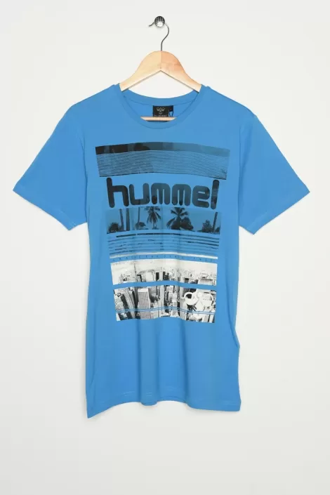 Hummel Dean Erkek T-shirt - Mavi