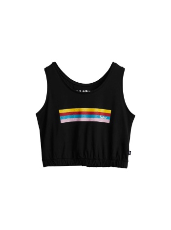 Bad Bear Kadın Raınbow Tank-Top T-shirt - Siyah