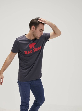 Bad Bear Tee Bisiklet Yaka Erkek Tişört - Antrasit