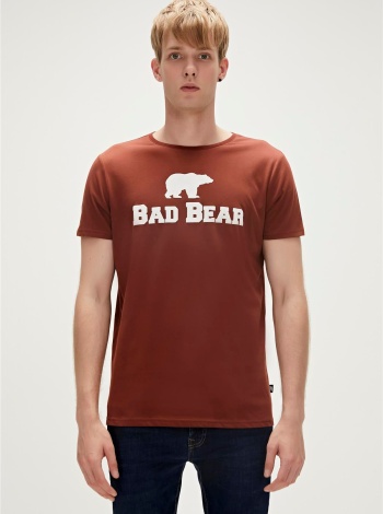 Bad Bear Tee Bisiklet Yaka Erkek Tişört - Kiremit