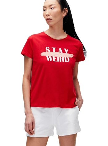 Bad Bear Kadın Stay Weırd Tee T-shirt - Kırmızı