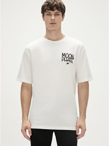 Moon Phase T-Shirt Siyah Baskılı Erkek T-SHİRT