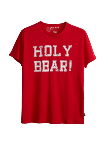 Bad Bear Erkek Holy Tee T-shirt – Kırmızı Enerji ve Rahatlık Bir Arada