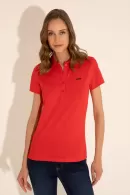 Polo Assn. Kadın P-Yaka T-Shirt-Açık Yeşil