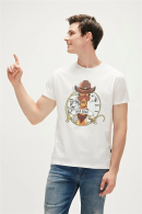 Bad Bear Giraffe T-shirt Off-white Beyaz Baskılı Erkek Tişört – Tarzınızı Konforla Bütünleştirin