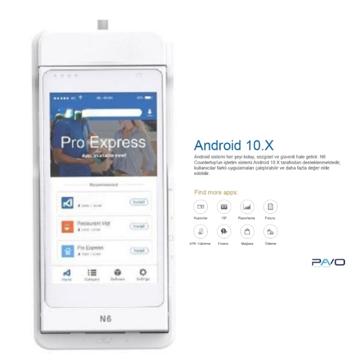 Pavo N6 Android Sabit Pos