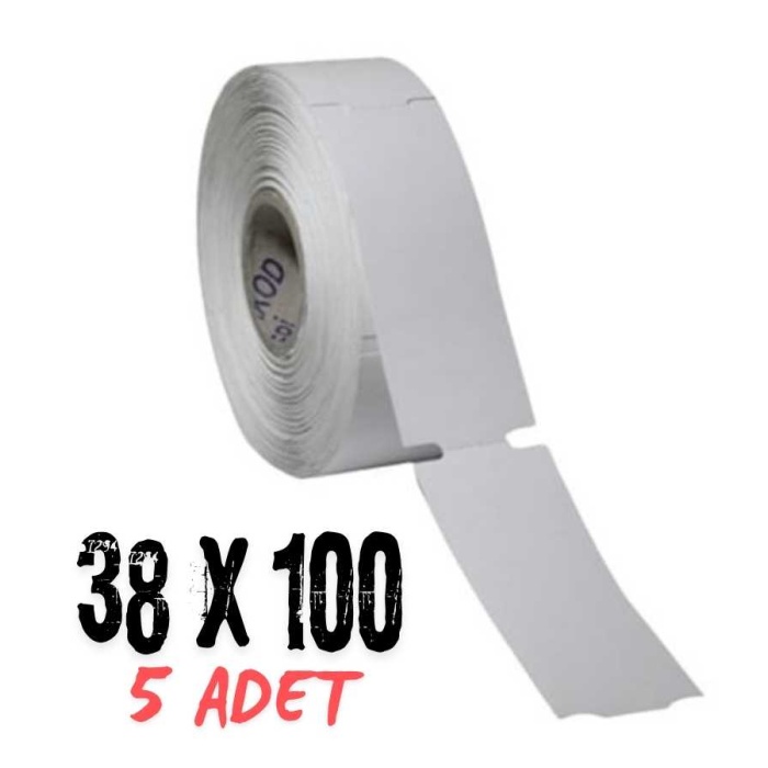 Raf Etiketi 5 Adet  38 x 100 350 Sarım