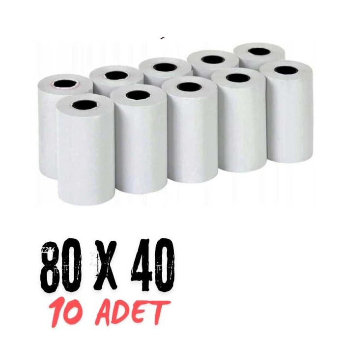 Rulo 80 X 40 Yazıcı kağıdı 10 Adet 1 Paket