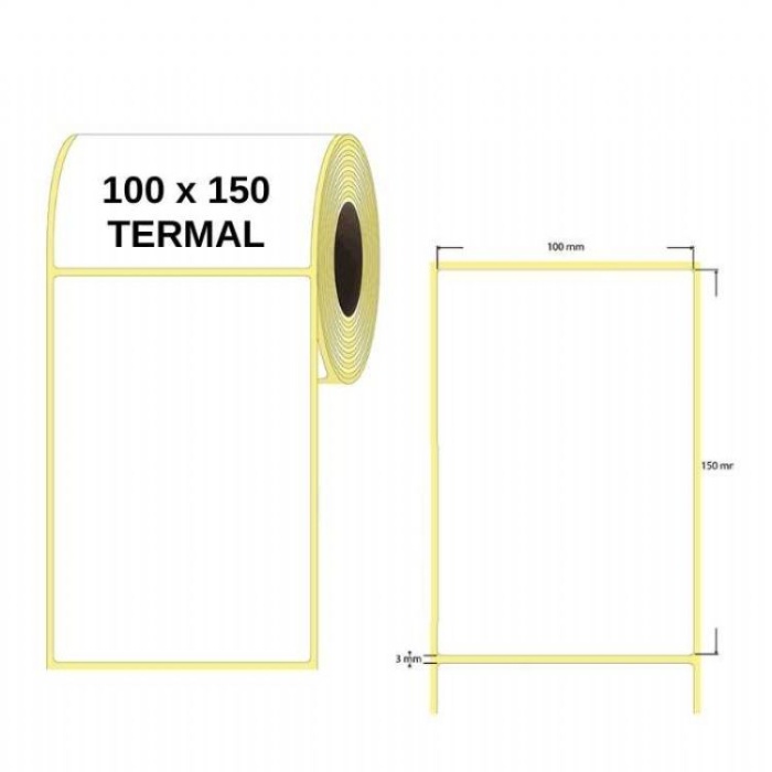 Etiket Termal 100 x 150 250 Lİ Sarım