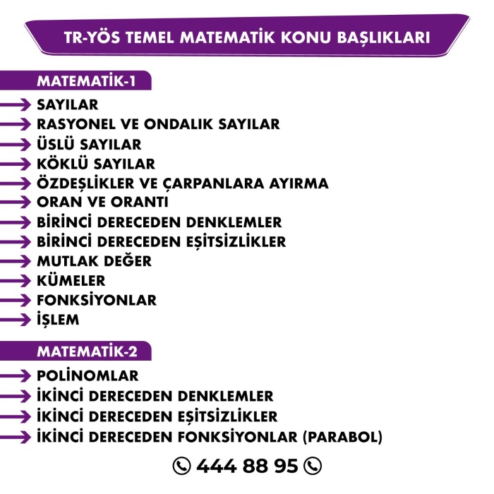 TR-YÖS MATEMATİK-2 SORU BANKASI (ORTA SEVİYE)