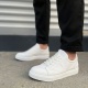 Elite Bağcıklı Cilt Erkek Günlük Sneaker Ayakkabı CBT - Beyaz