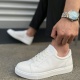 Elite Bağcıklı Cilt Erkek Günlük Sneaker Ayakkabı CBT - Beyaz