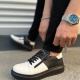 JY155 Warrior Bağcıklı ve Fermuarlı Cilt Erkek Günlük Sneaker Ayakkabı CST - Siyah/Beyaz