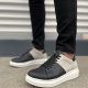 JY151 Boost Bağcıklı Cilt Süet Erkek Günlük Sneaker Ayakkabı CSBT - Siyah/Gri