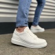 Boost Bağcıklı Deri Erkek Günlük Sneaker Ayakkabı - Beyaz