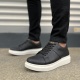 Boost Bağcıklı Deri Erkek Günlük Sneaker Ayakkabı - Siyah Beyaz