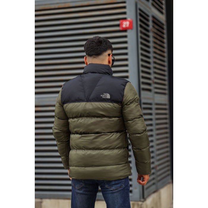 TNF İçi Elyaf Dolum Şişme Mont Haki