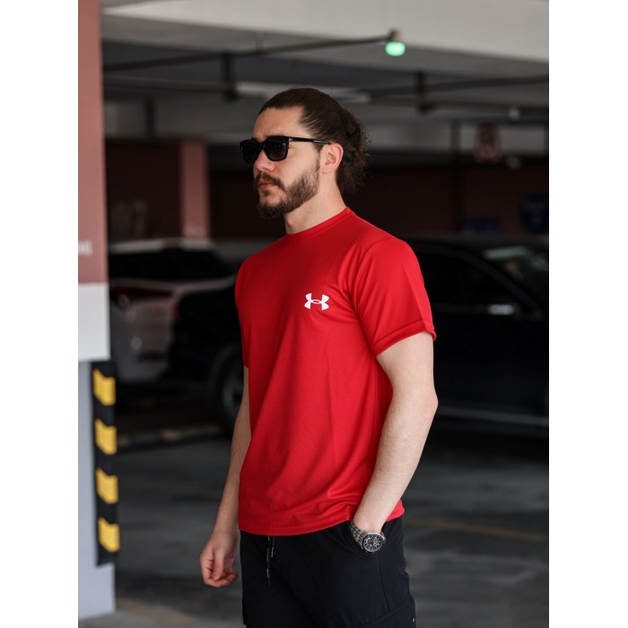 UA Nefes Alan Kumaş T-shirt Kırmızı